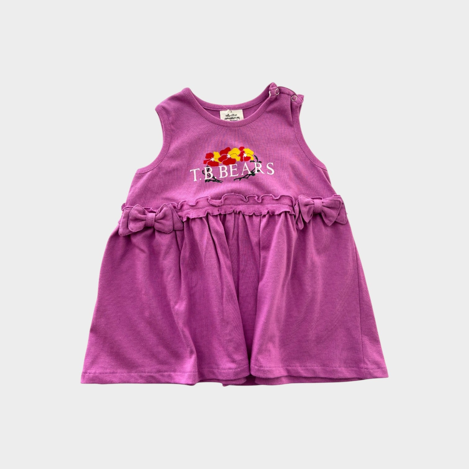 Deadstock Purple T.B Bears Dress, Size 2