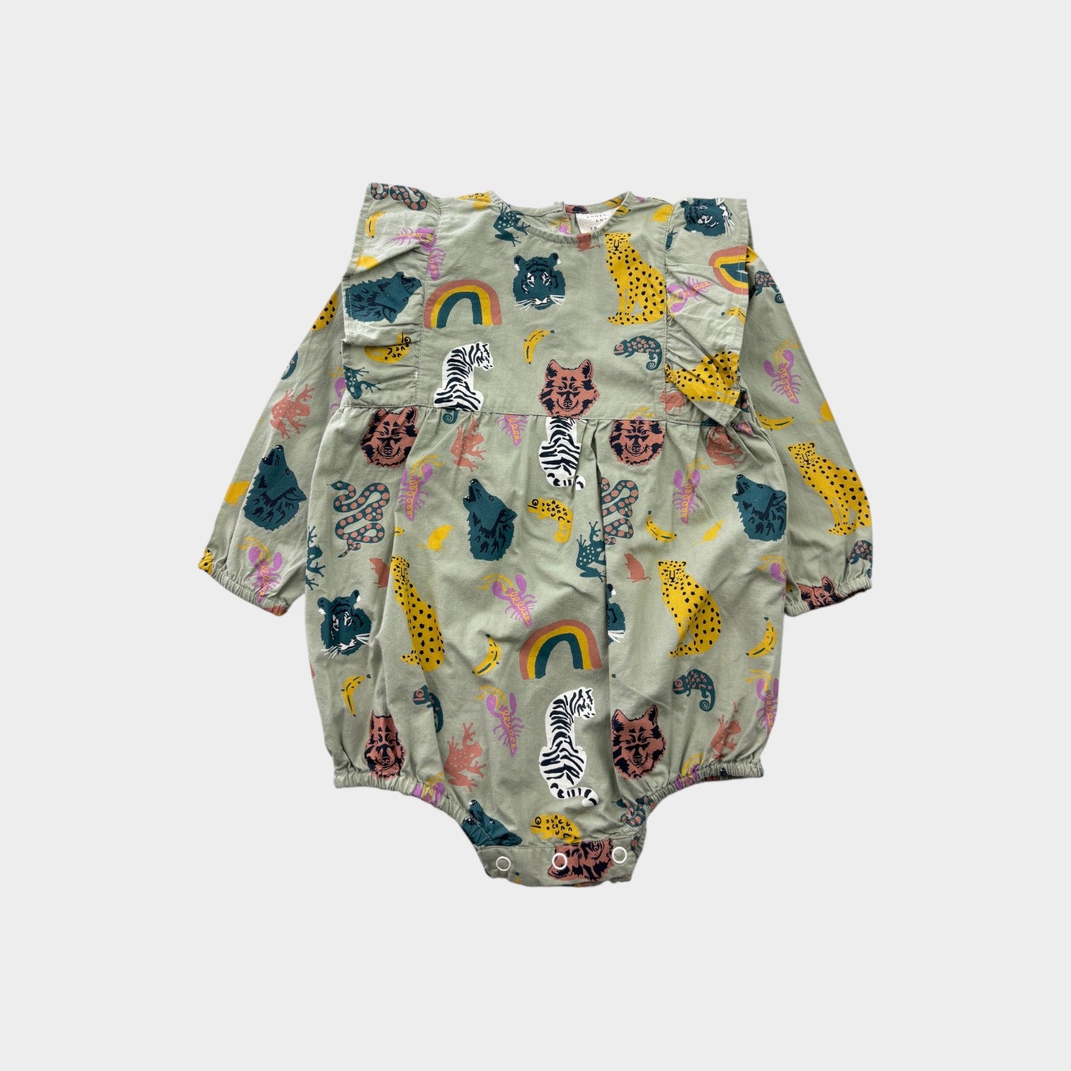 Phoenix & The Fox Animal Print Romper, Size 2