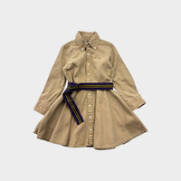 RL Long Sleeve Dress with Belt, Size 2