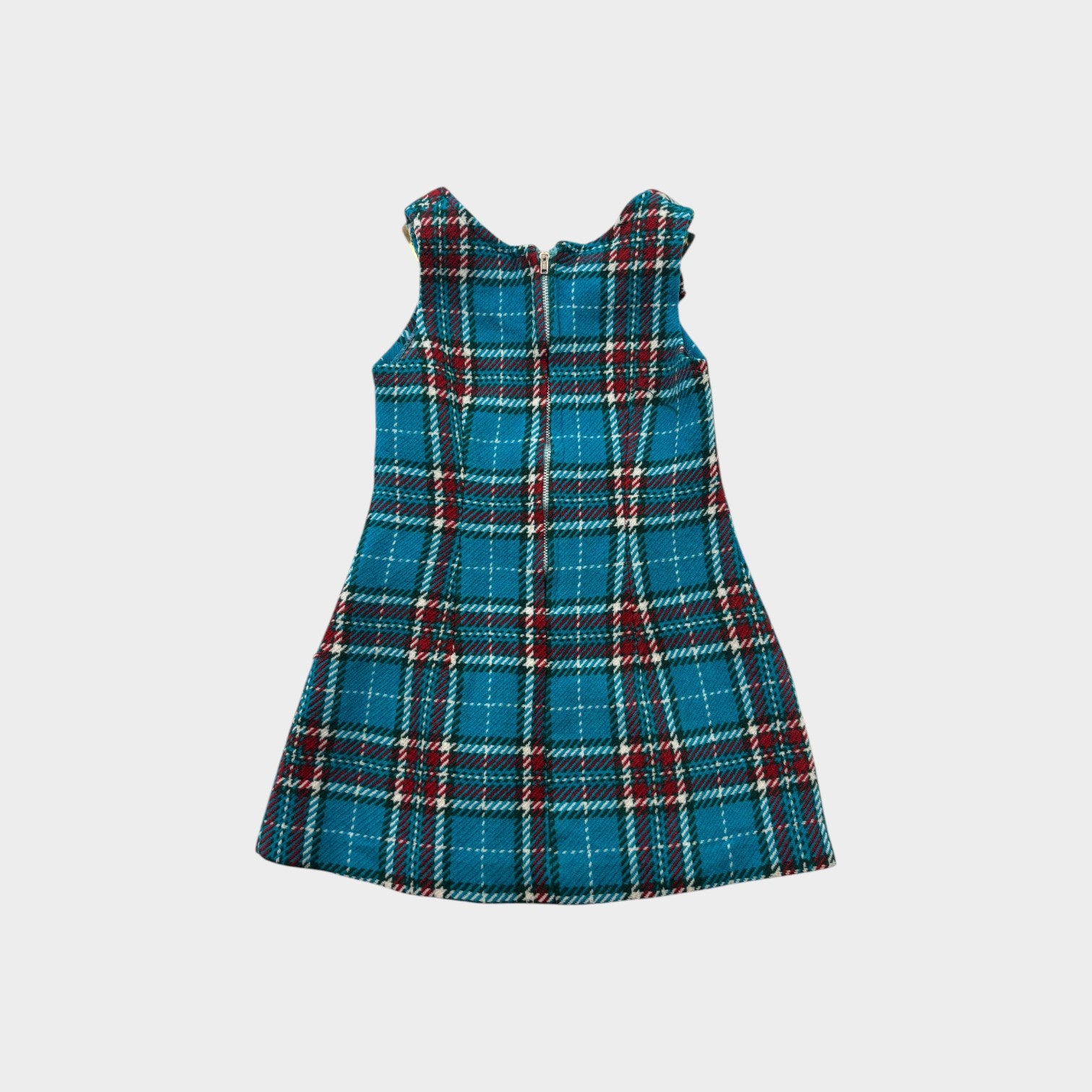 Vintage Plaid Mod Dress, Size 1-2