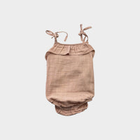 Jamie Kay Dusty Pink Muslin Romper, Size 2