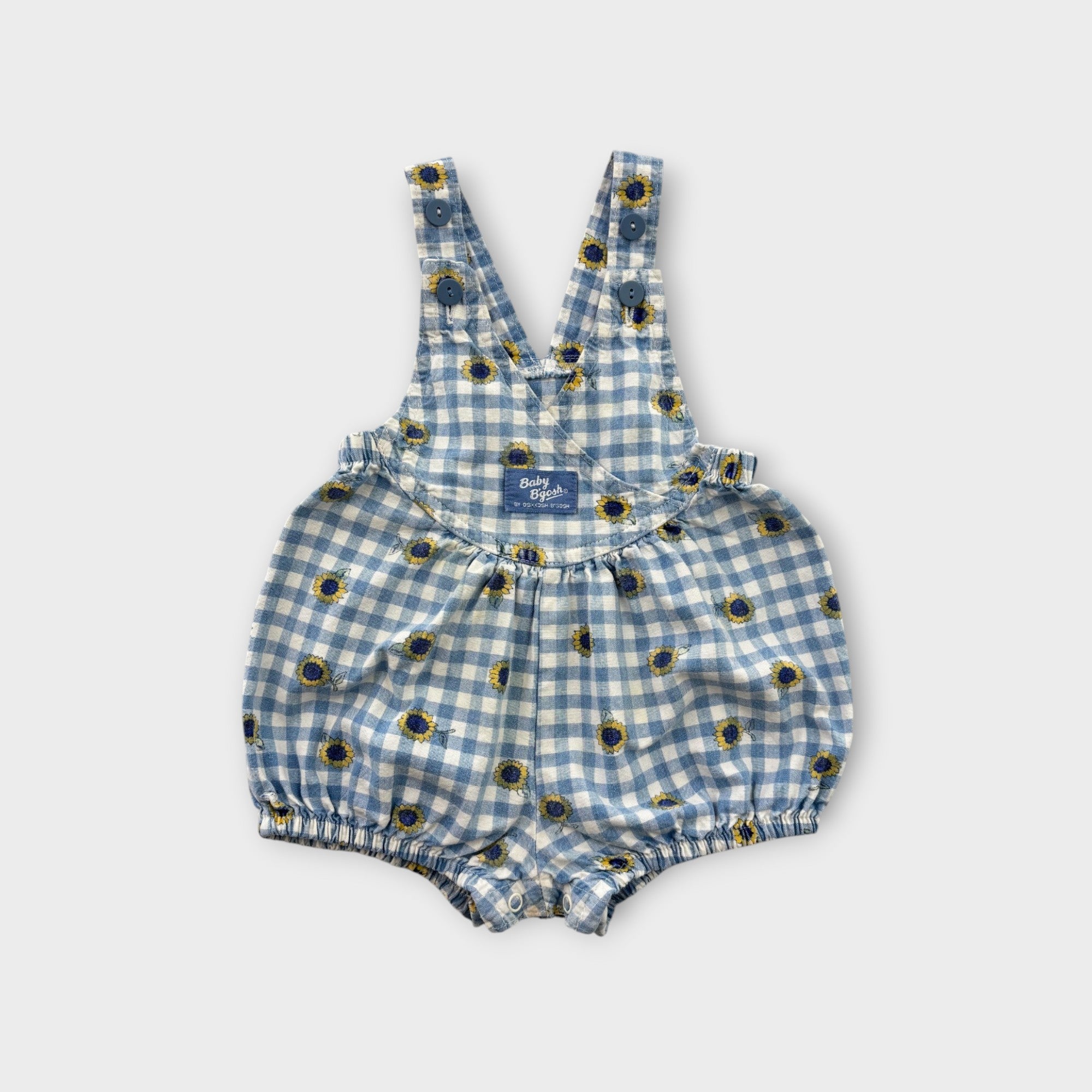 Rare Vintage Oshkosh Sunflower Bubble Romper, Size 0
