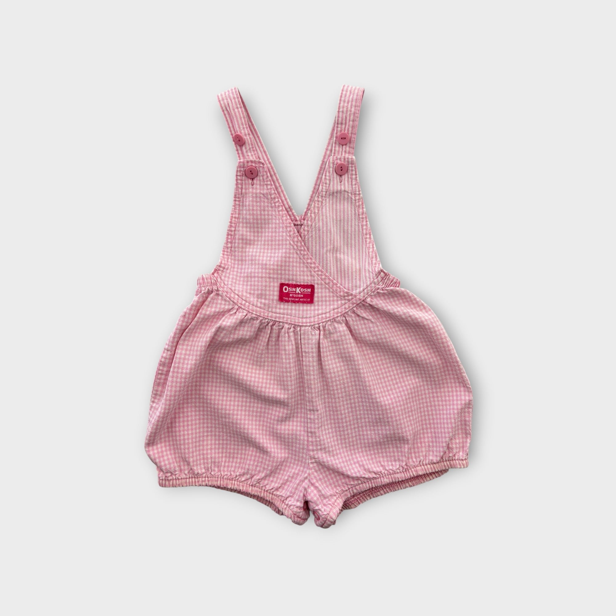 Vintage Oshkosh Cross Overall Bubble Romper, Size 2