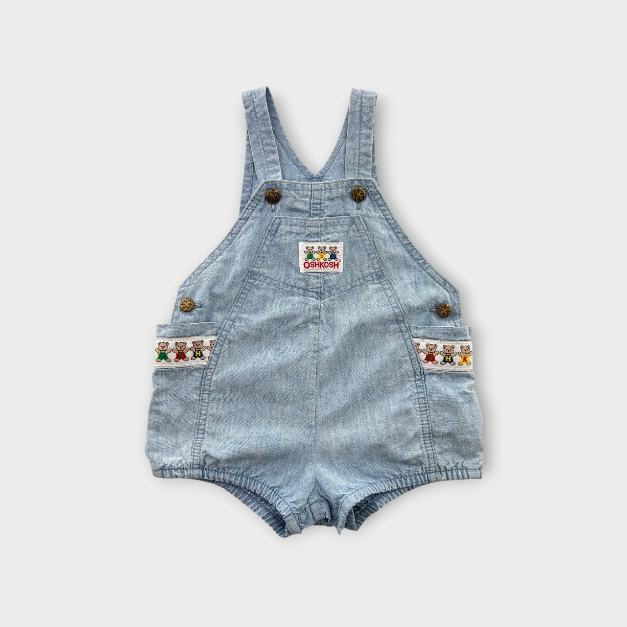 Vintage Oshkosh Teddy Bubble Overalls, Size 2