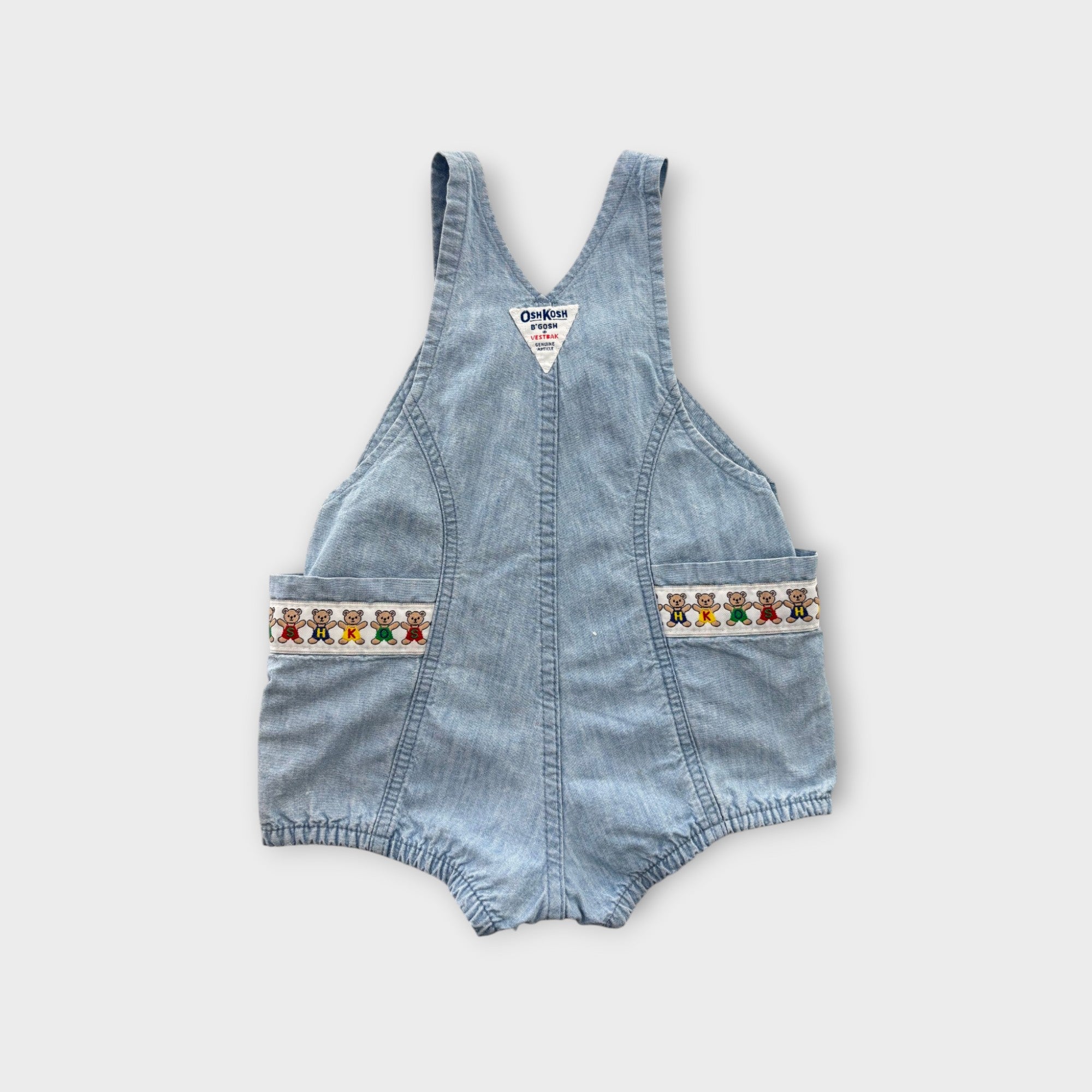 Vintage Oshkosh Teddy Bubble Overalls, Size 2
