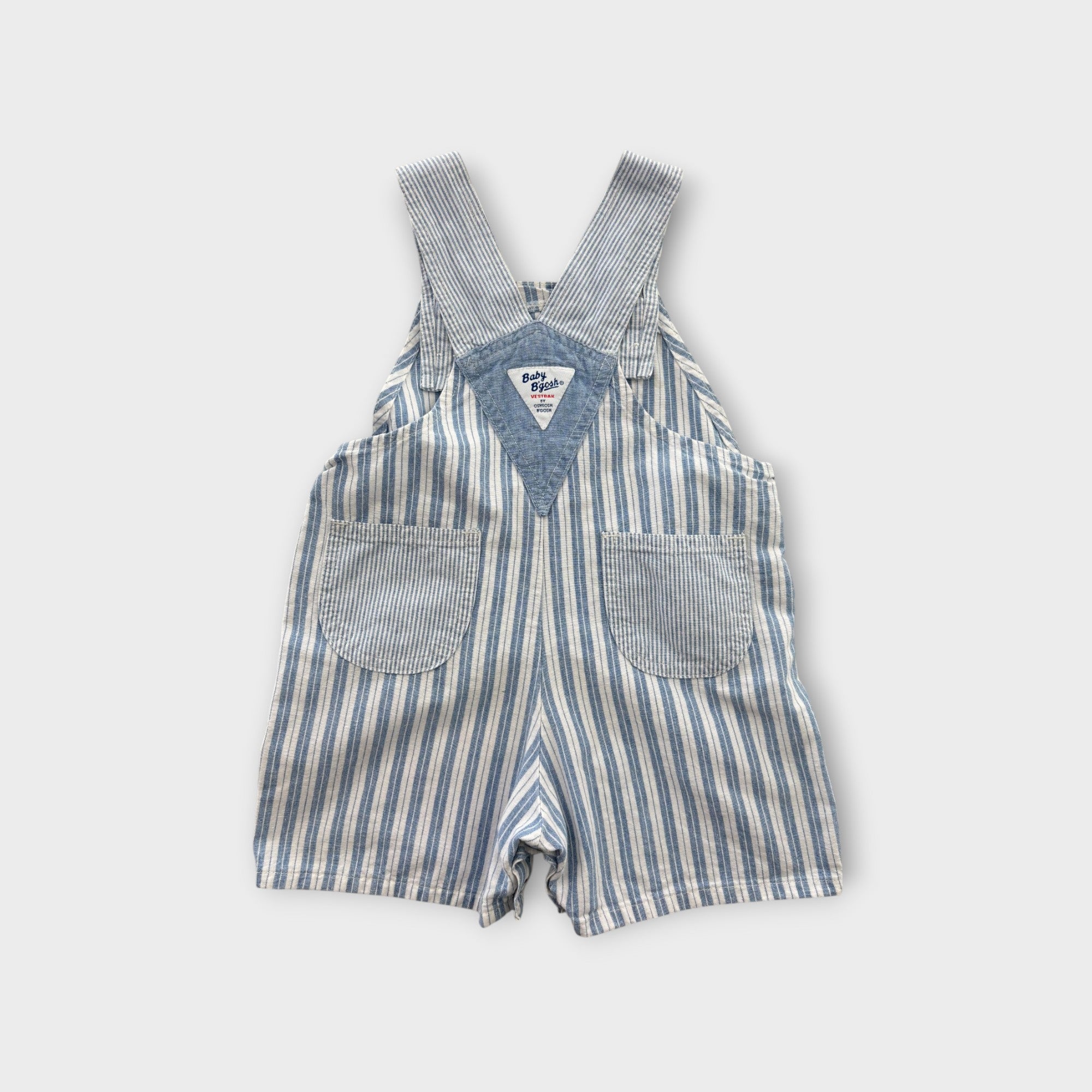Vintage Oshkosh Stripe Overalls, Size 1-2