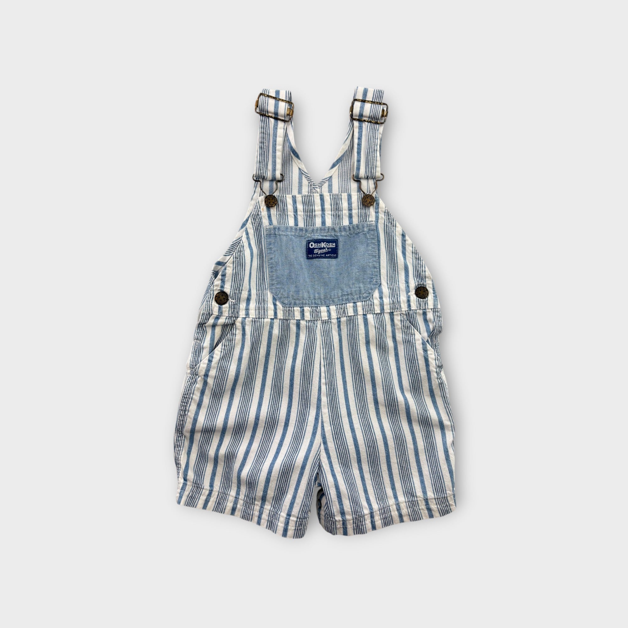 Vintage Oshkosh Stripe Overalls, Size 3