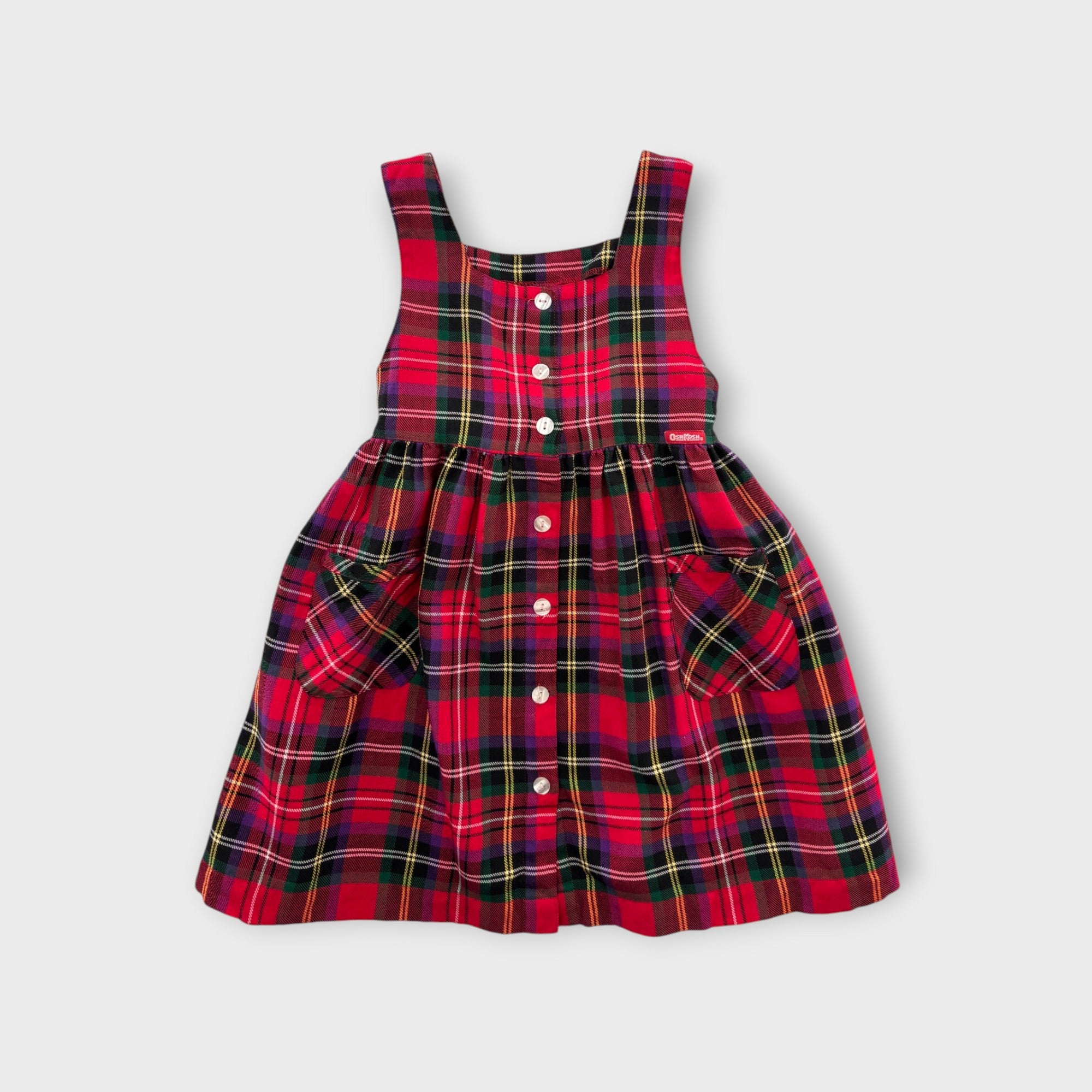 Vintage Oshkosh Plaid Dress, Size 4