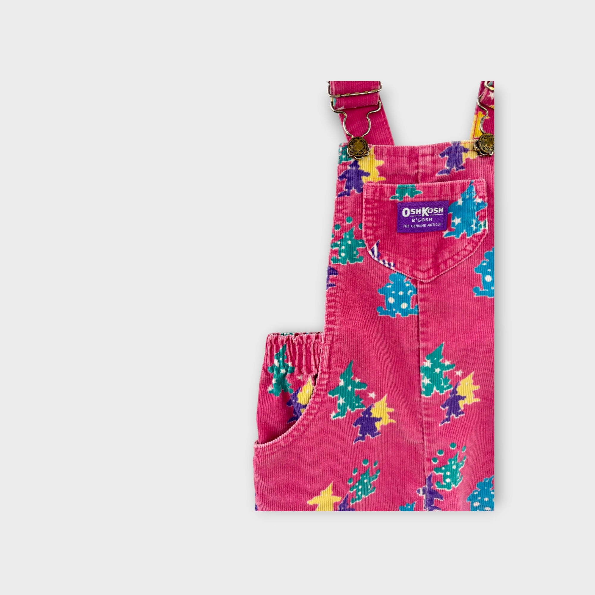 Vintage Oshkosh Corduroy Clown Overalls, Size 6