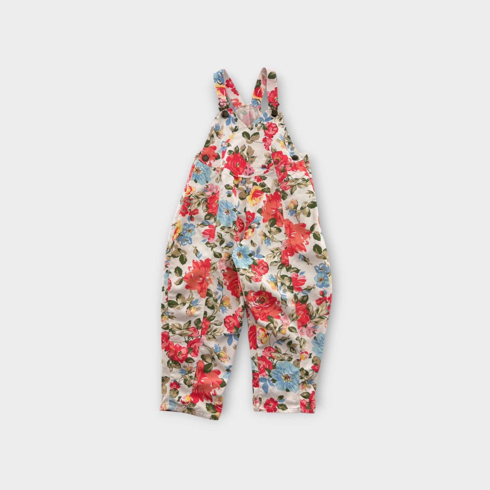 Vintage Floral Overalls, Size 6