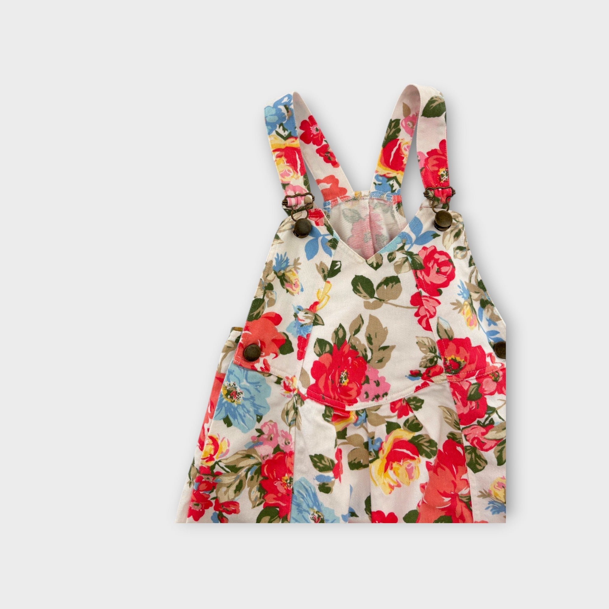 Vintage Floral Overalls, Size 6