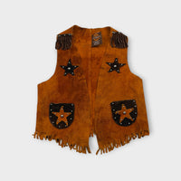 1970's Two-Tone Suede Western Vest, Size 3-4