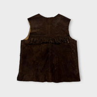 1970's Suede Western Vest, Size 7-8