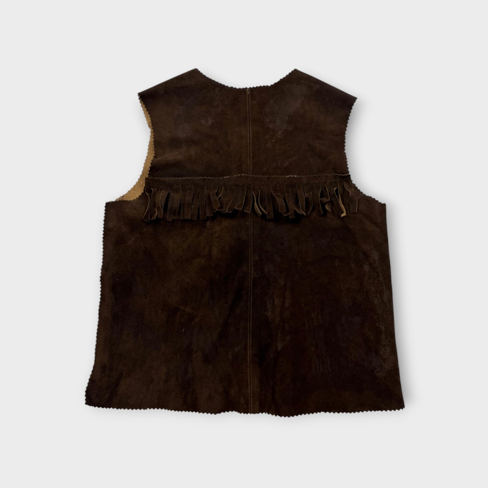 1970's Suede Western Vest, Size 7-8