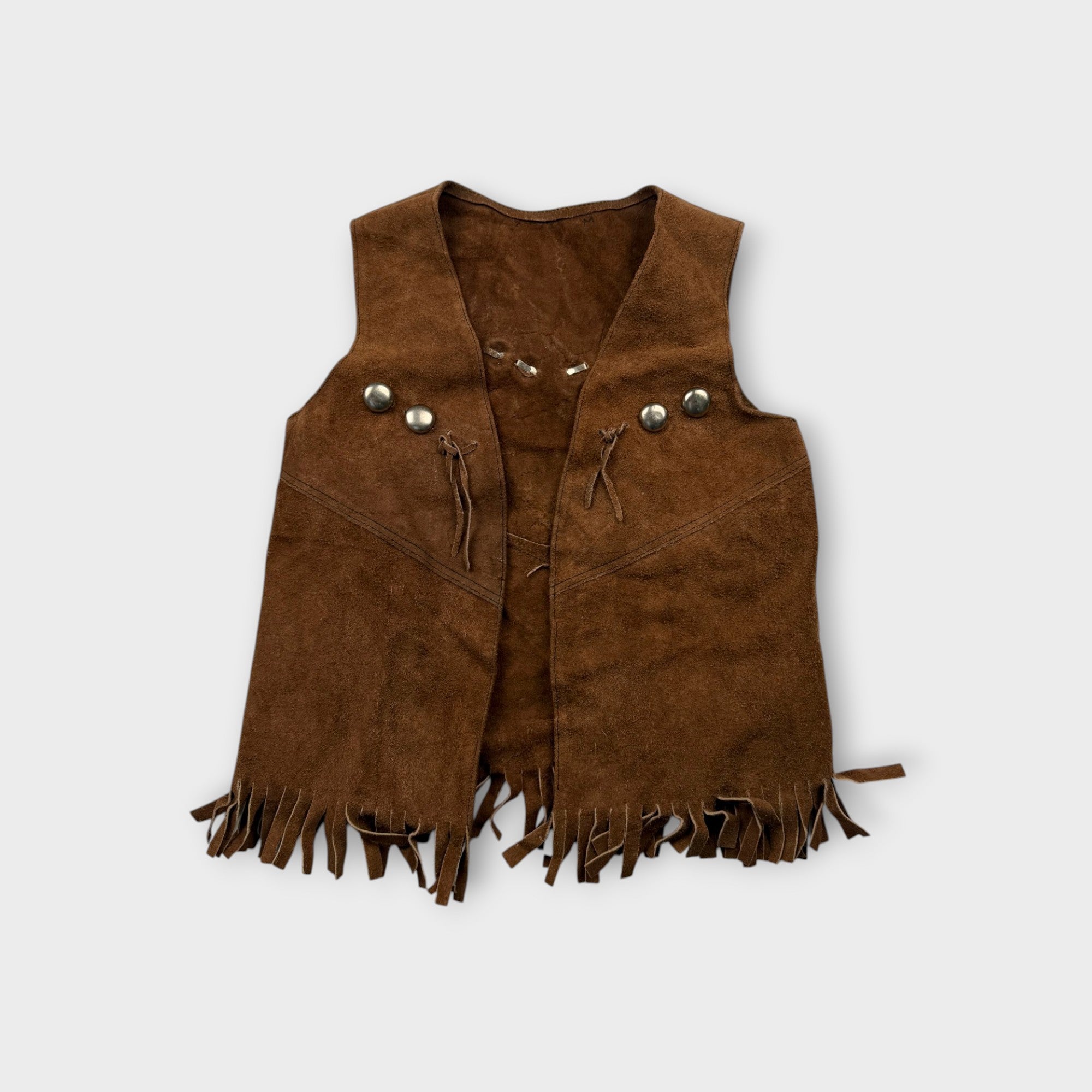 1970's Suede Western Vest, Size 5-6