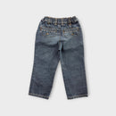 Dark Denim Corduroy Patch Jeans, Size 3