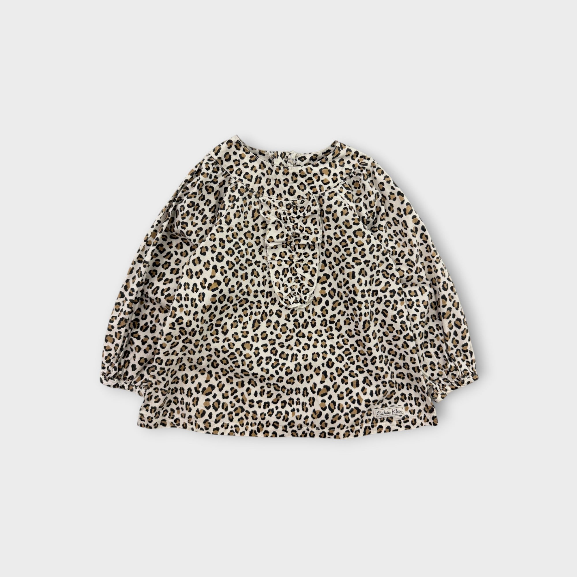 Calvin Klein Leopard Print Blouse, Size 3