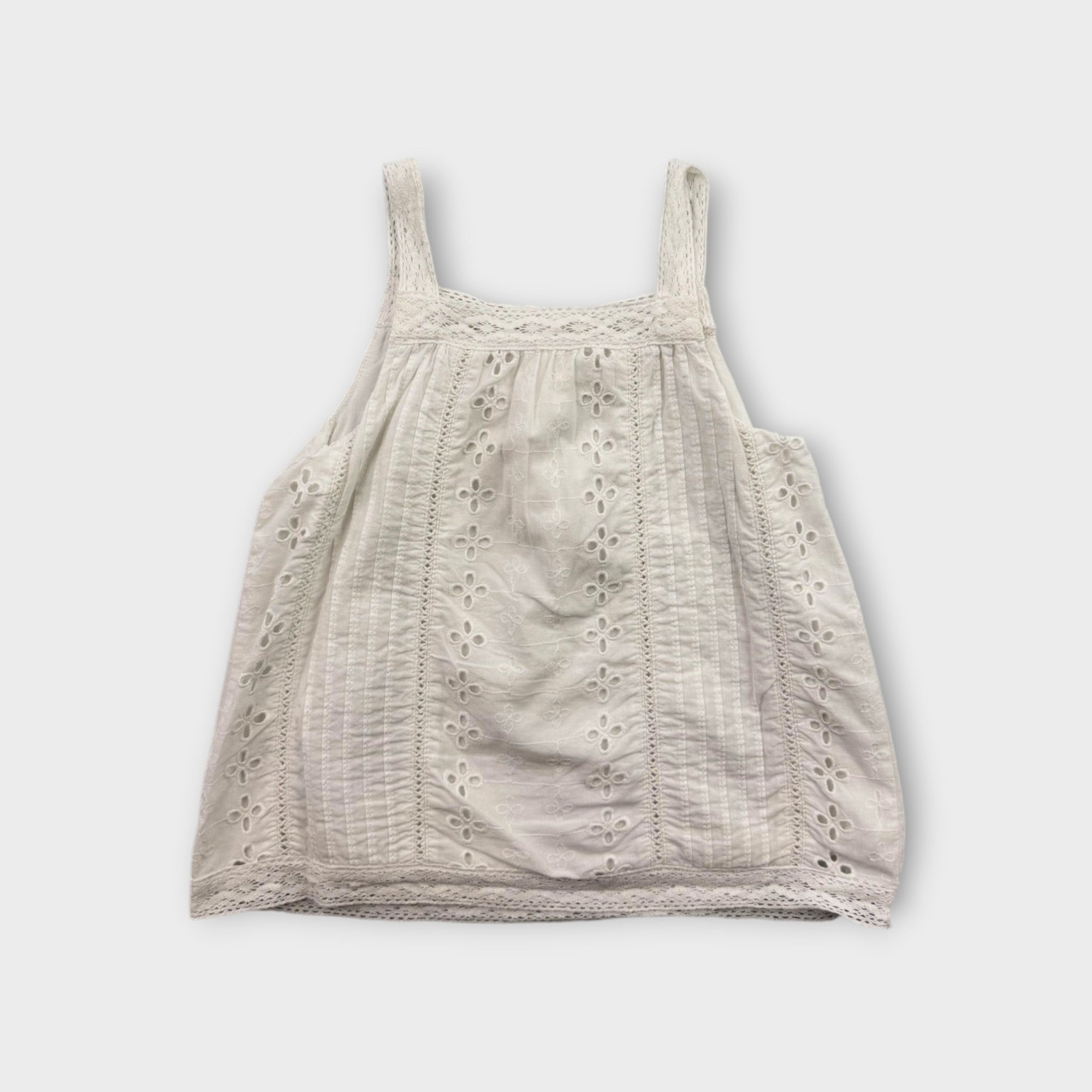 Zara Broderie Anglaise Singlet Top, Size 3-4