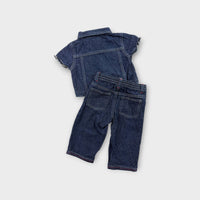 Retro Young Hearts Denim Set, Size 2-3