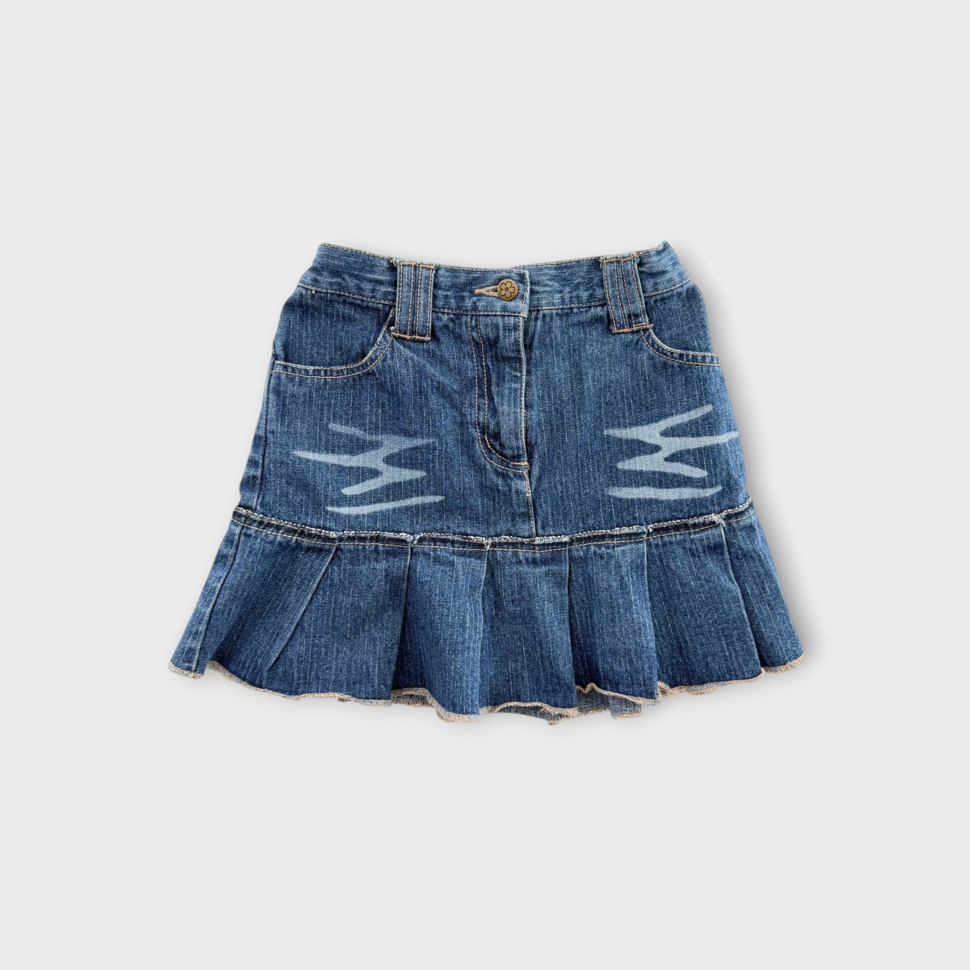 Now Pleated Denim Skirt, Size 4