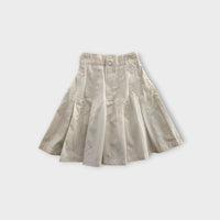 Vintage White Pleated Skirt, Size 4-5