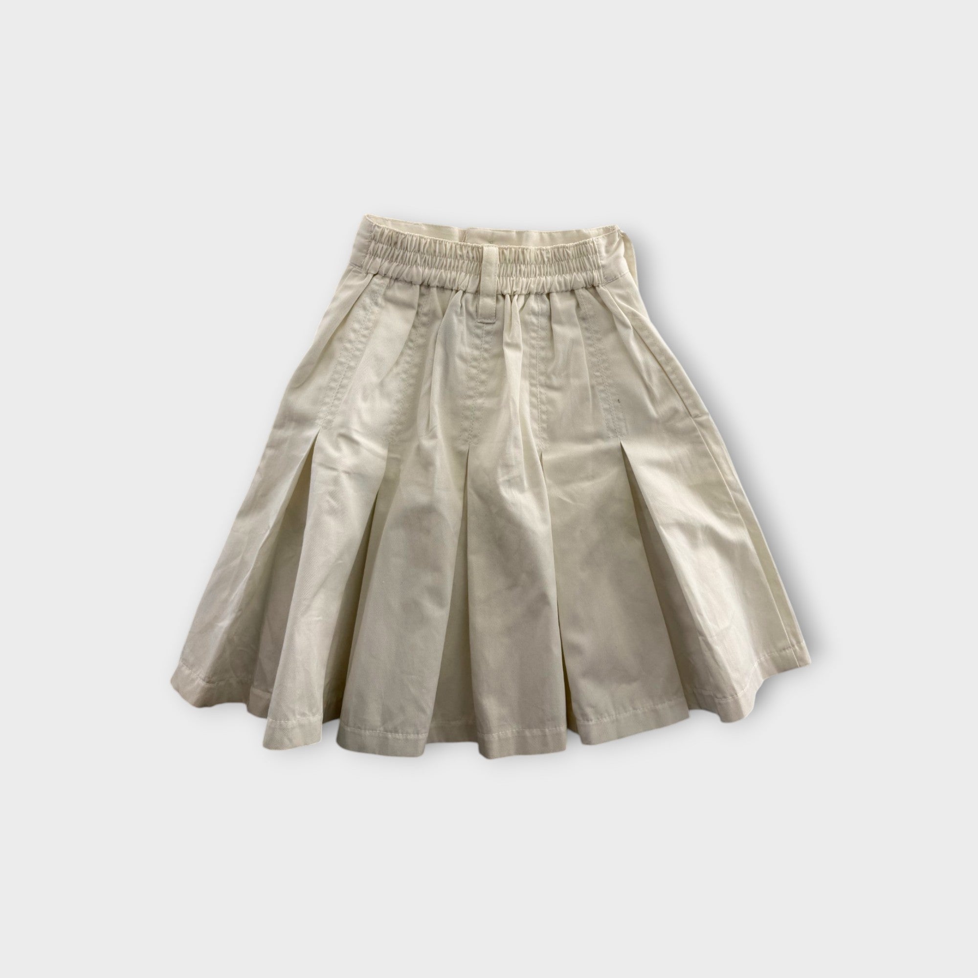 Vintage White Pleated Skirt, Size 4-5