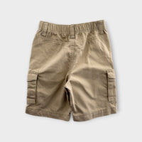 Khaki Herringbone Cargo Shorts, Size 4