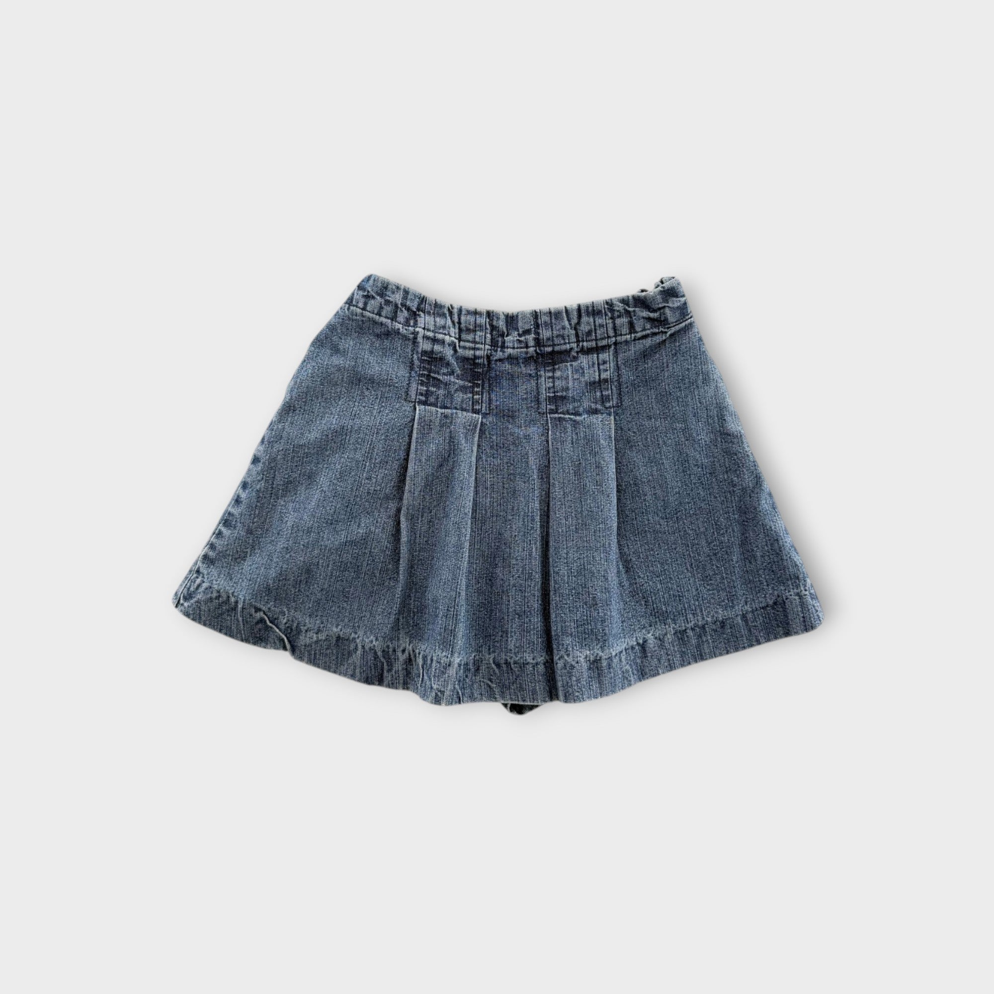 Pleated Denim Skort, Size 4
