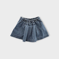 Pleated Denim Skort, Size 4