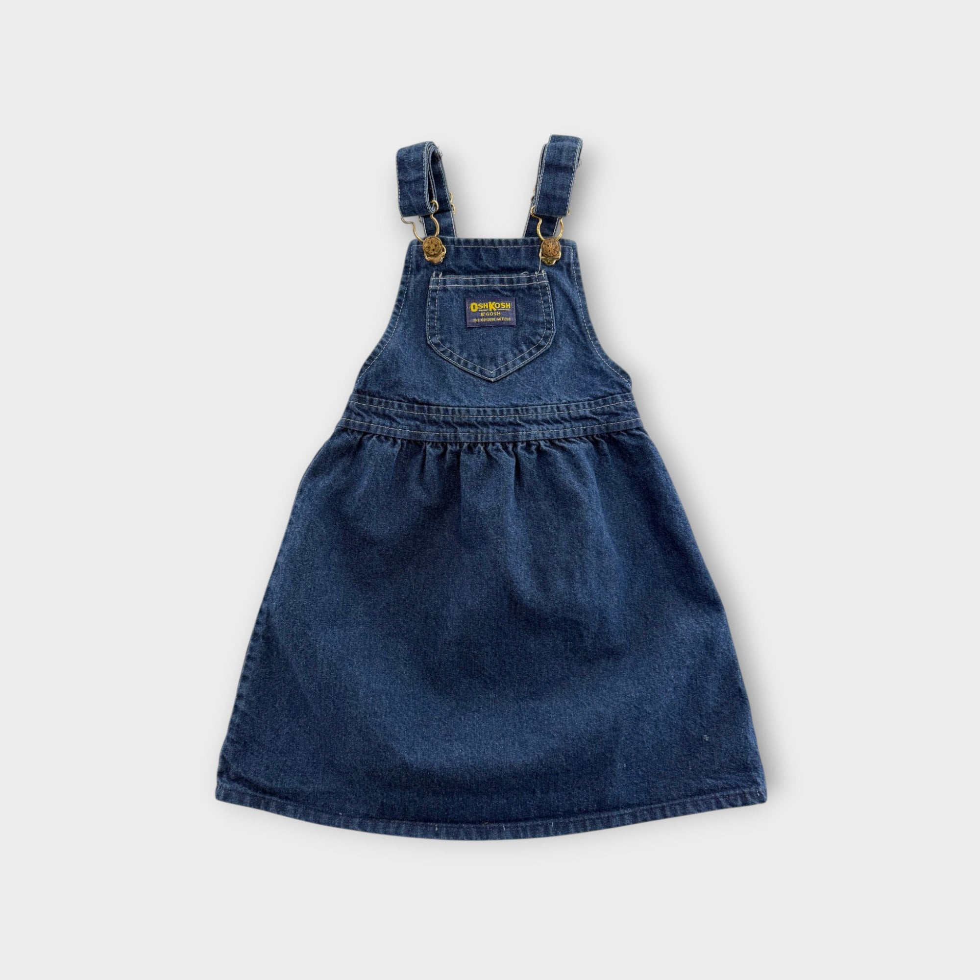 Vintage OshKosh B'Gosh Denim Pinafore Dress, Size 5