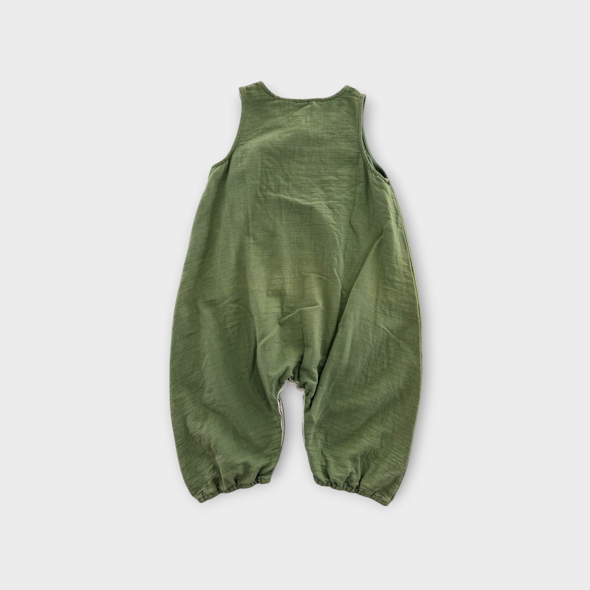 Miilk Green Muslin Jumpsuit, Size 4