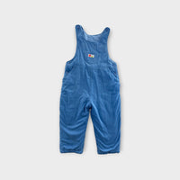Blue Padded Corduroy Overalls, Size 4