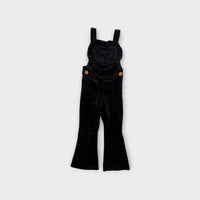 Rock Your Kid Heart Black Overalls, Size 4