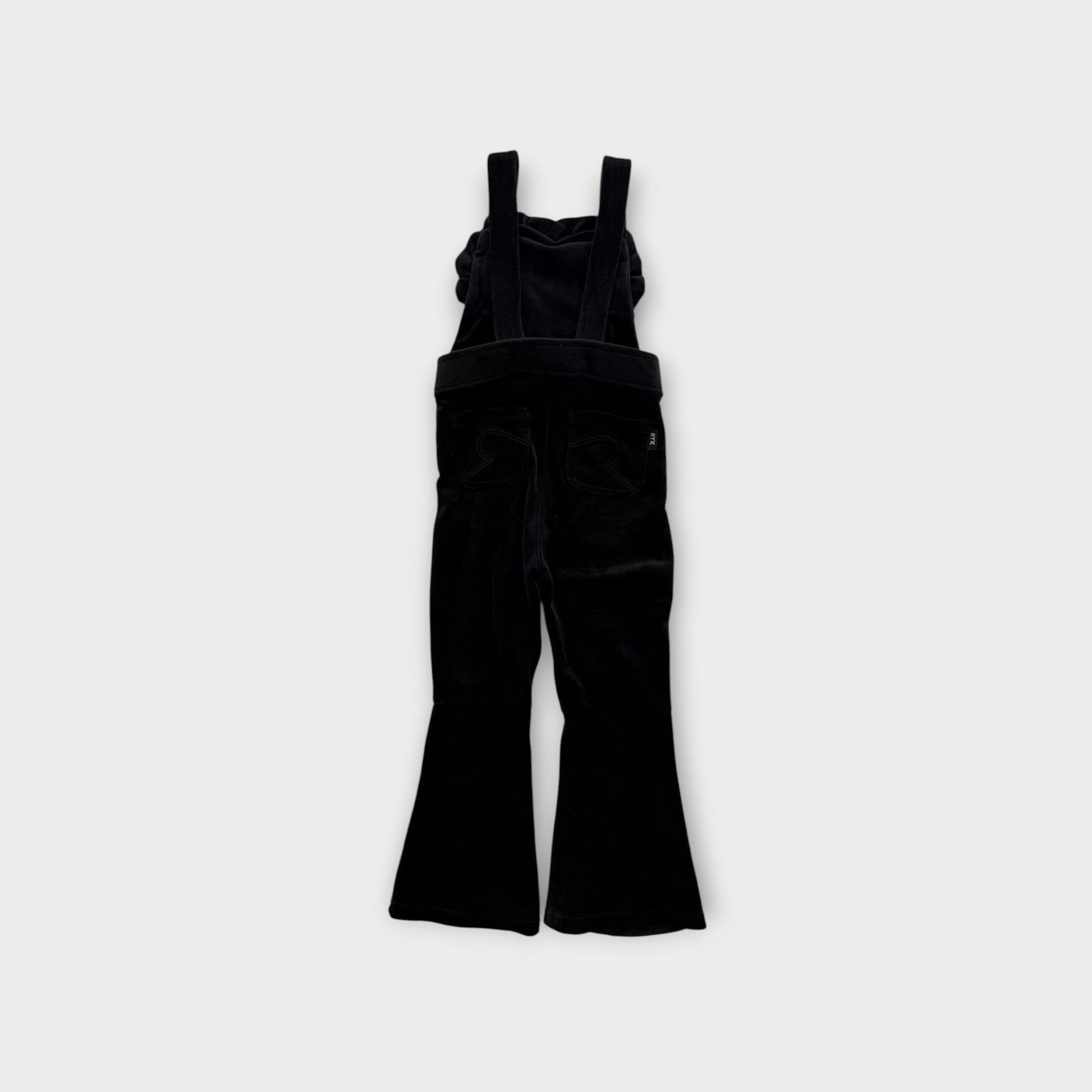Rock Your Kid Heart Black Overalls, Size 4