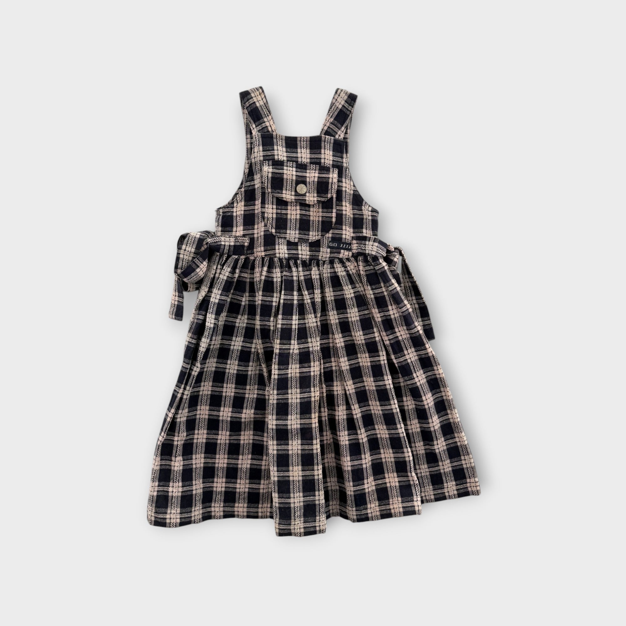 Vintage Plaid Pinafore Dress, Size 4