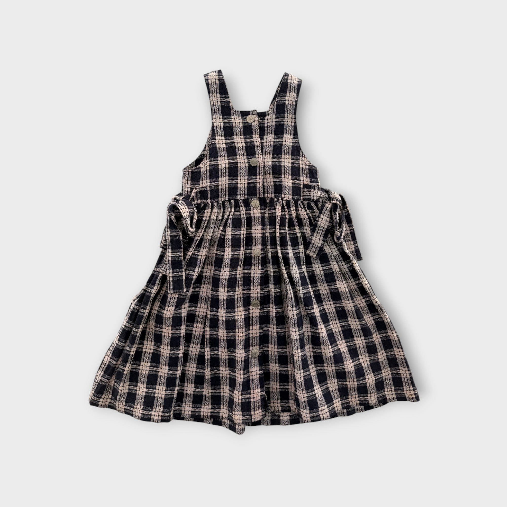 Vintage Plaid Pinafore Dress, Size 4