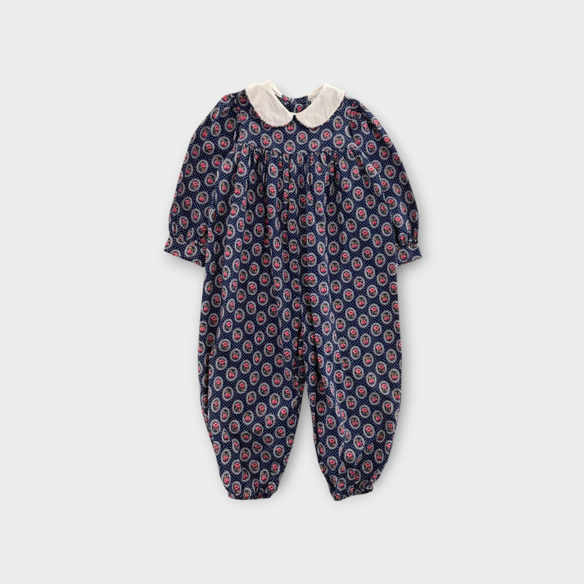 Vintage Floral Jumpsuit, Size 4