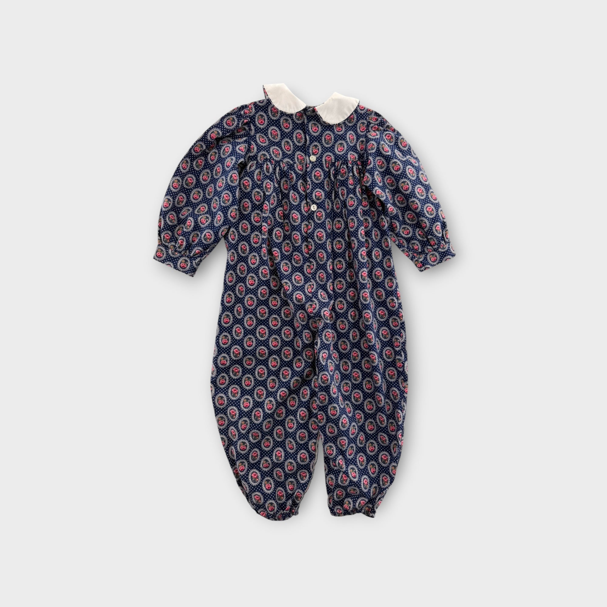 Vintage Floral Jumpsuit, Size 4
