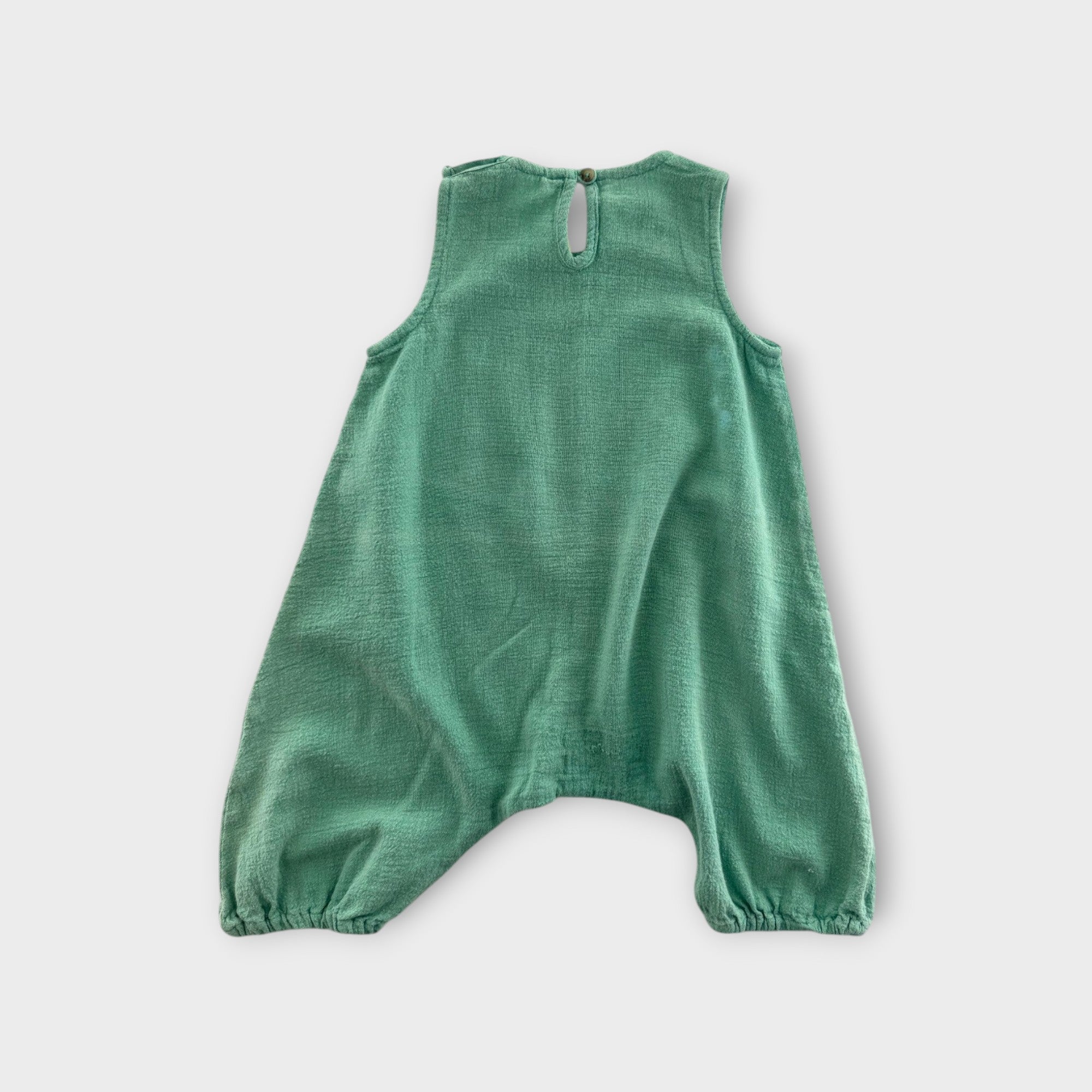 Millk Green Muslin Jumpsuit, Size 3