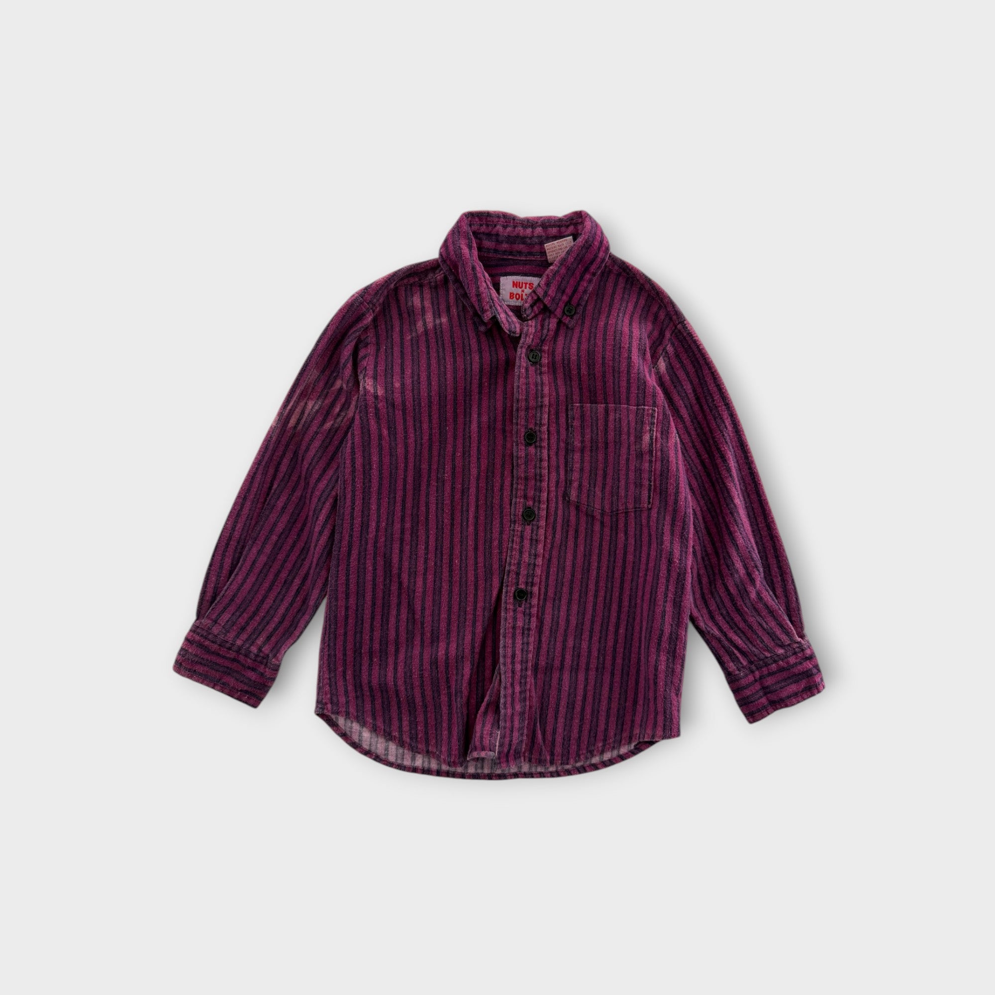 Vintage Purple Stripe Shirt, Size 4