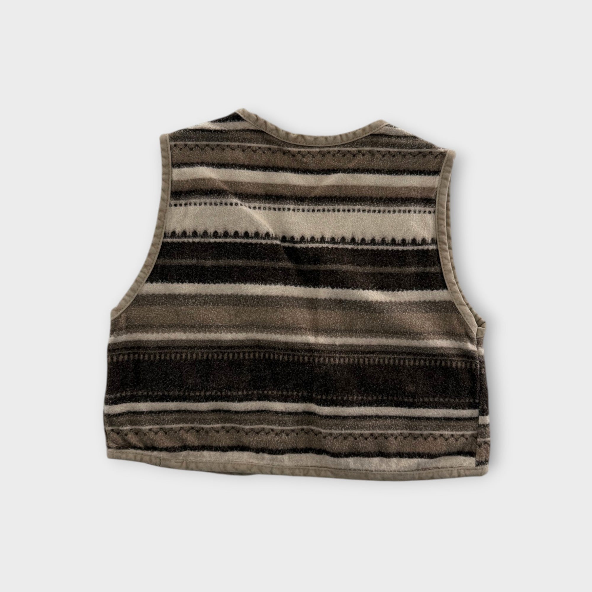 Vintage Velour Patch Vest, Size 4
