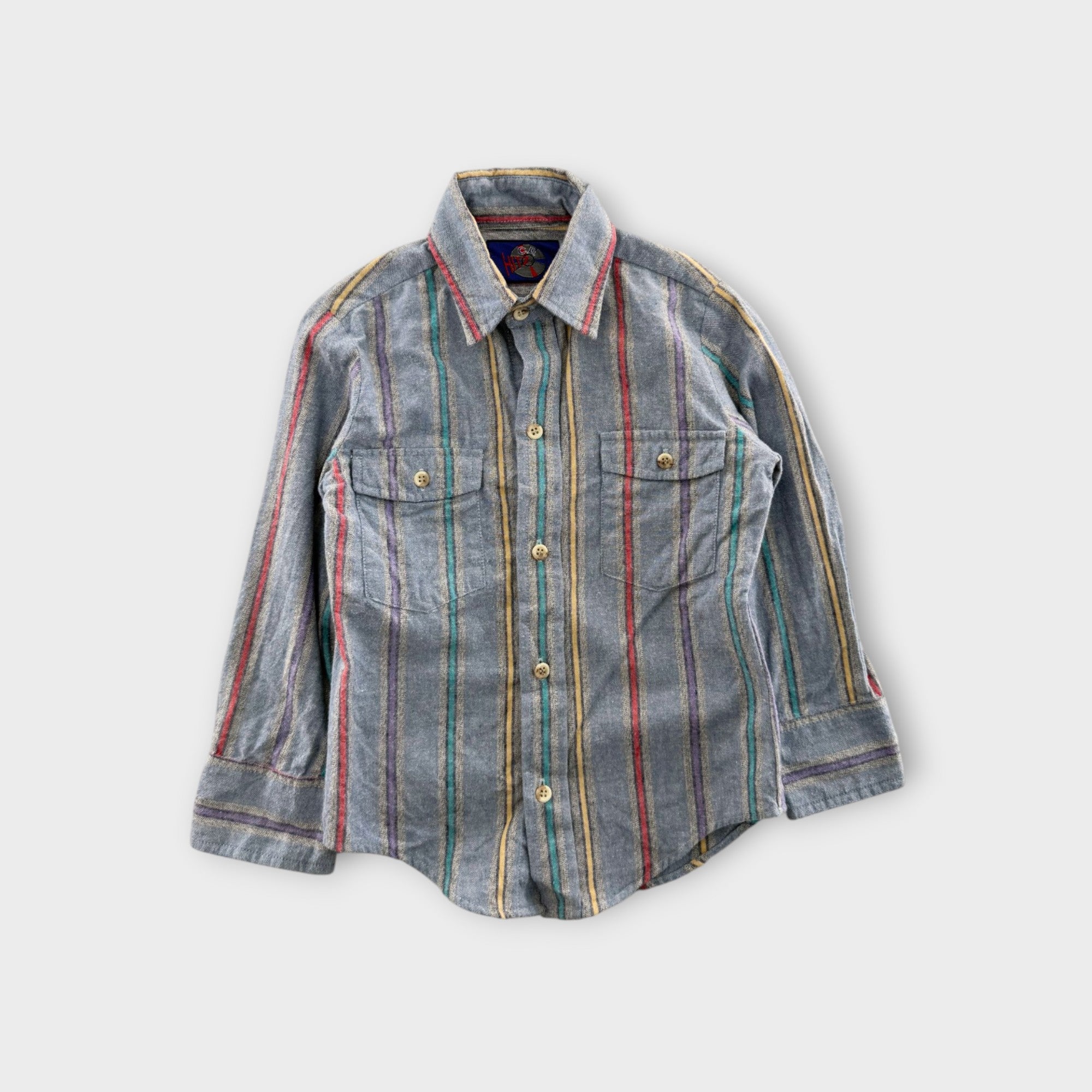 Vintage Flannel Striped Shirt, Size 4