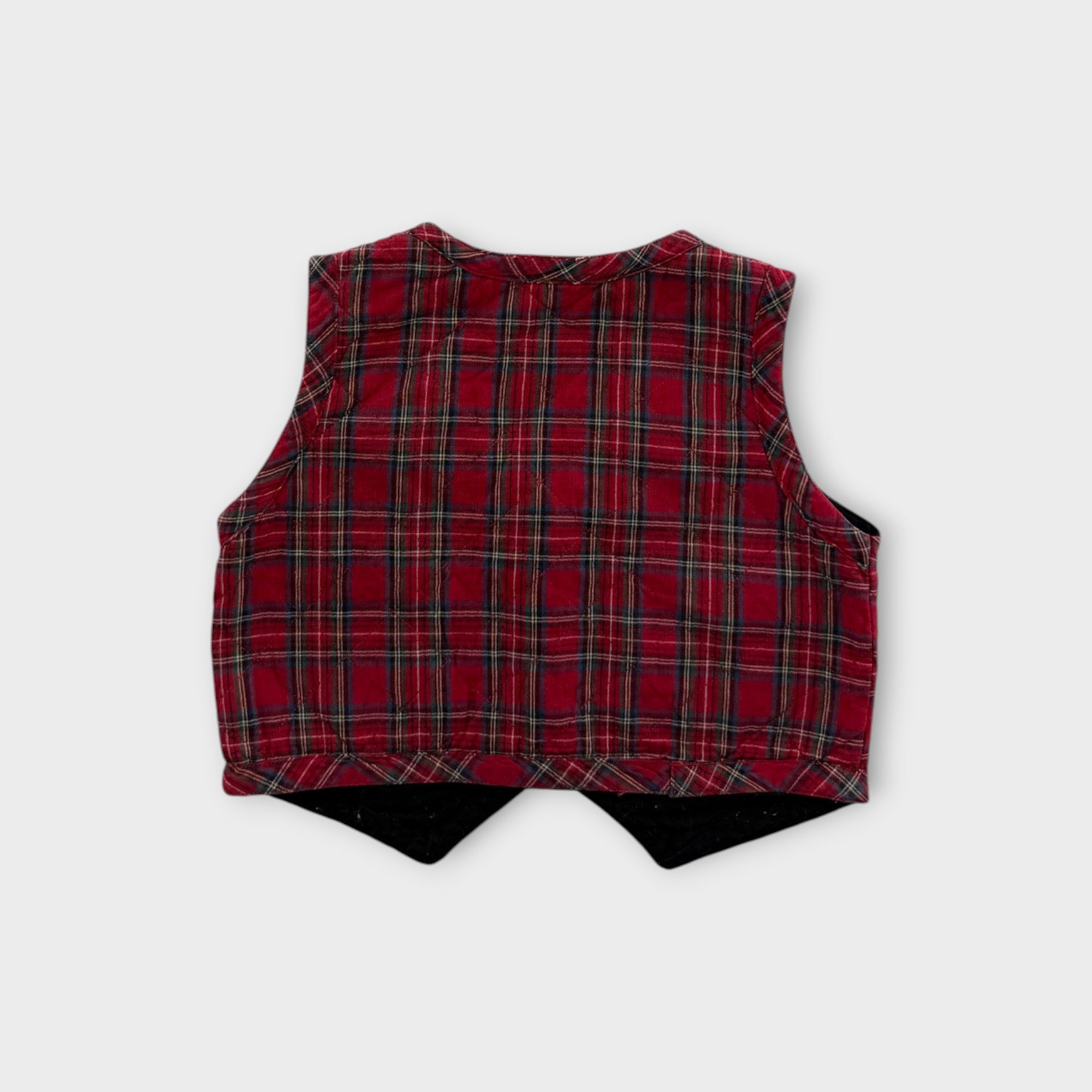 Vintage Plaid Quilted Vest, Size 4