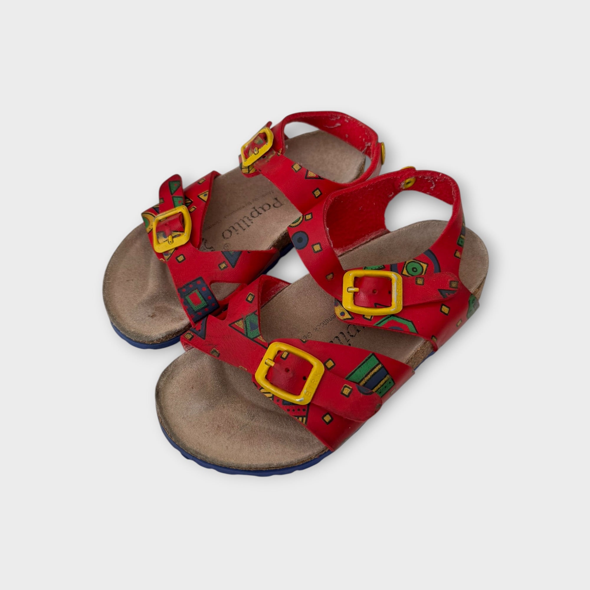 Retro Print Papillio Birkenstock Sandals, Size EU 27