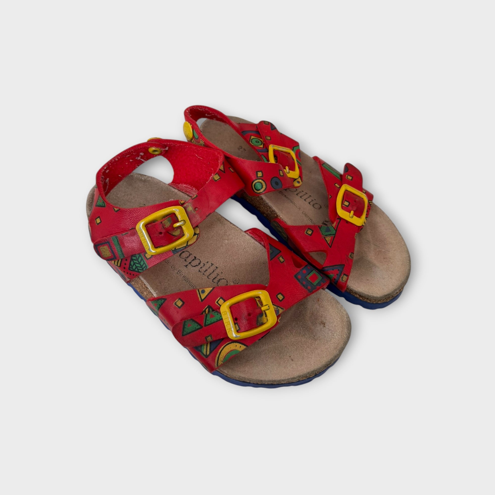 Retro Print Papillio Birkenstock Sandals, Size EU 27