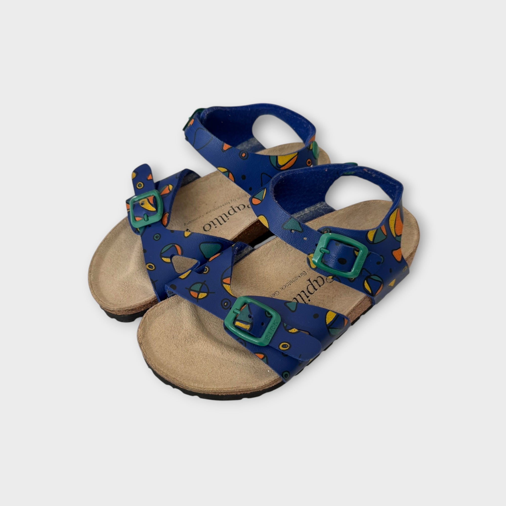 Retro Print Papillio Birkenstock Sandals, Size EU 28
