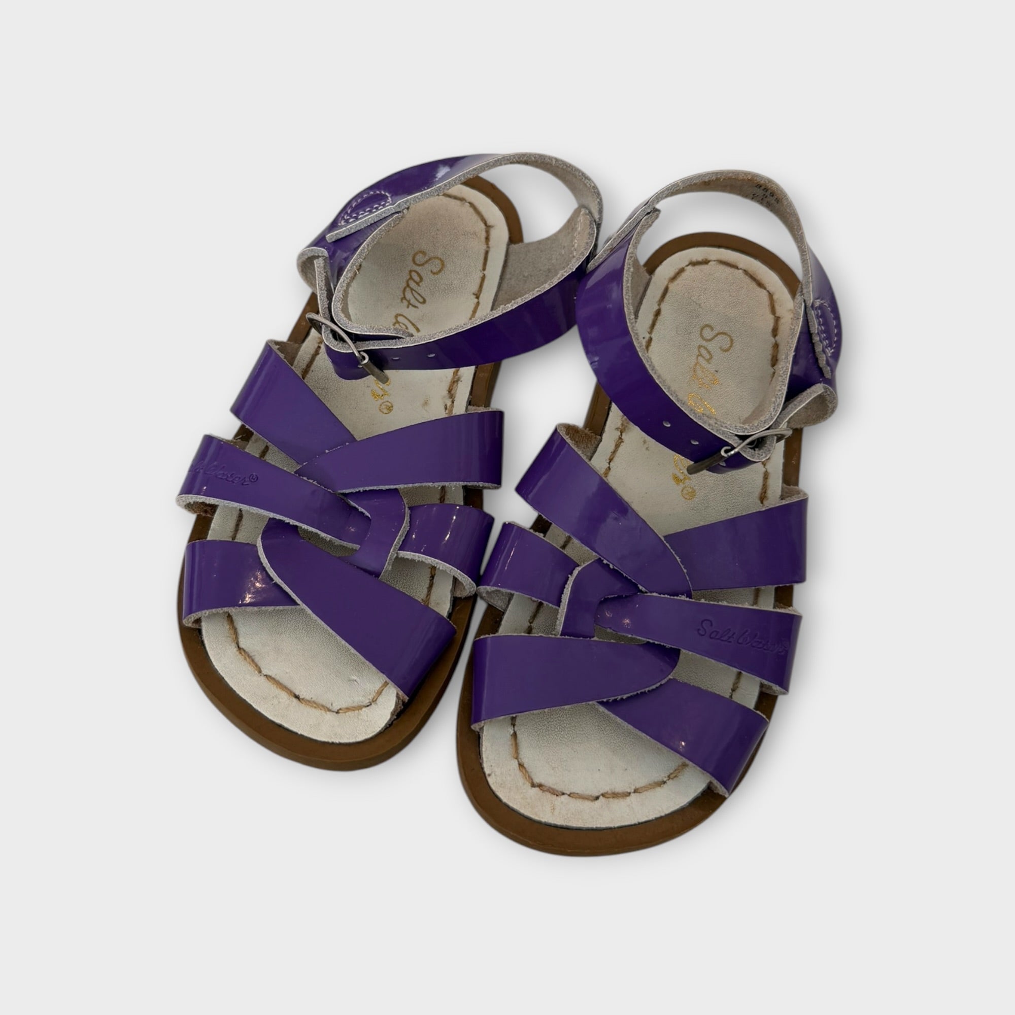 Purple Patent Leather Sandals, Size AU 8