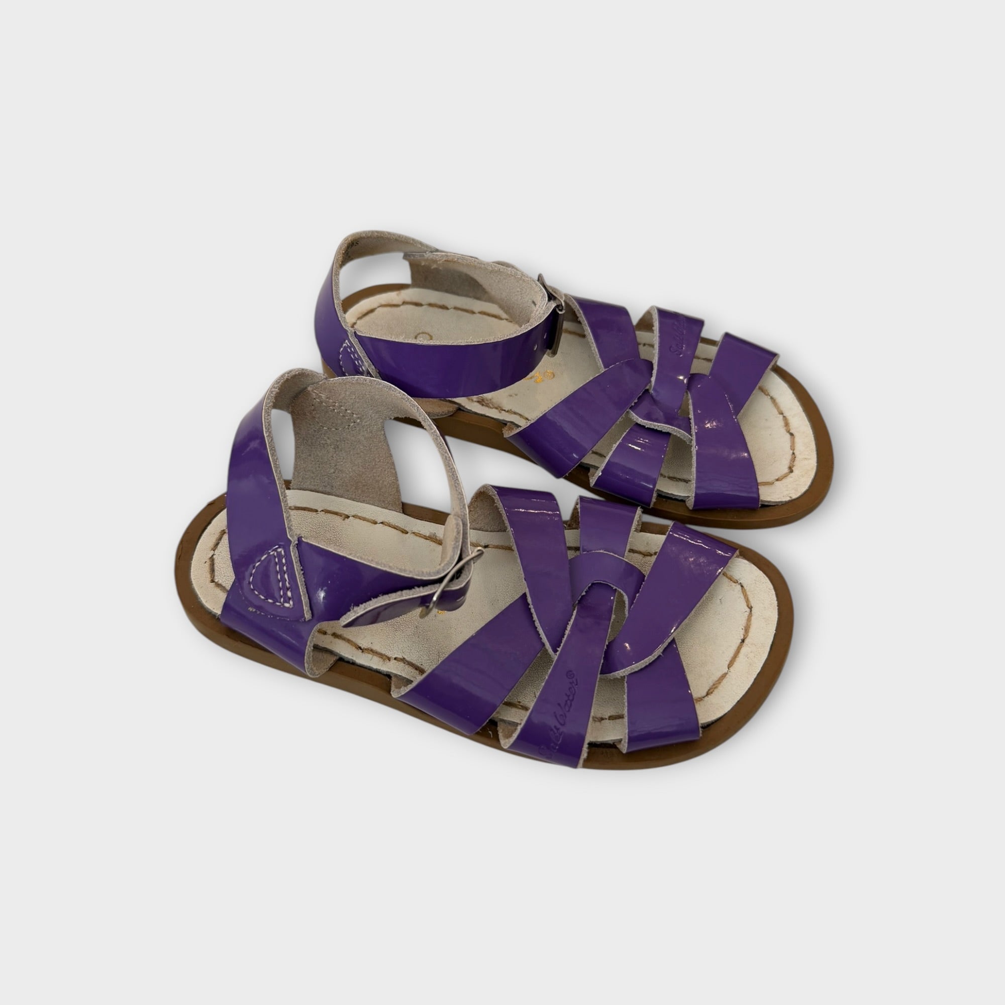 Purple Patent Leather Sandals, Size AU 8