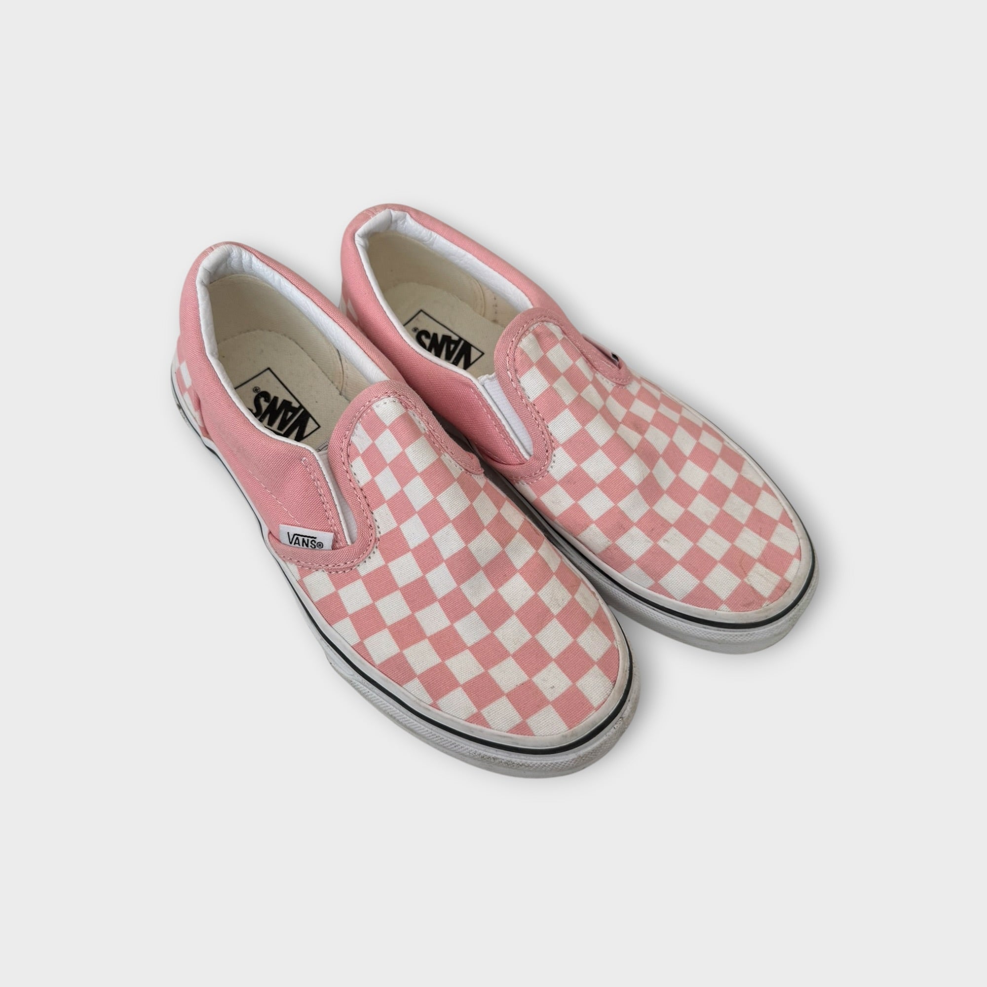 Pink Checkerboard Vans, Size EU 34