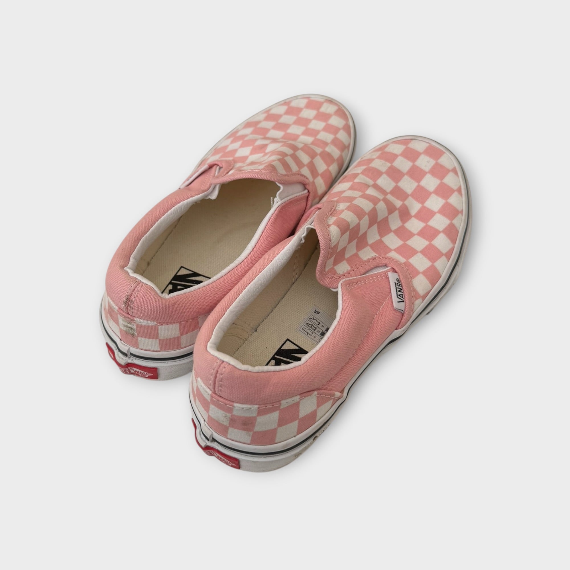 Pink Checkerboard Vans, Size EU 34